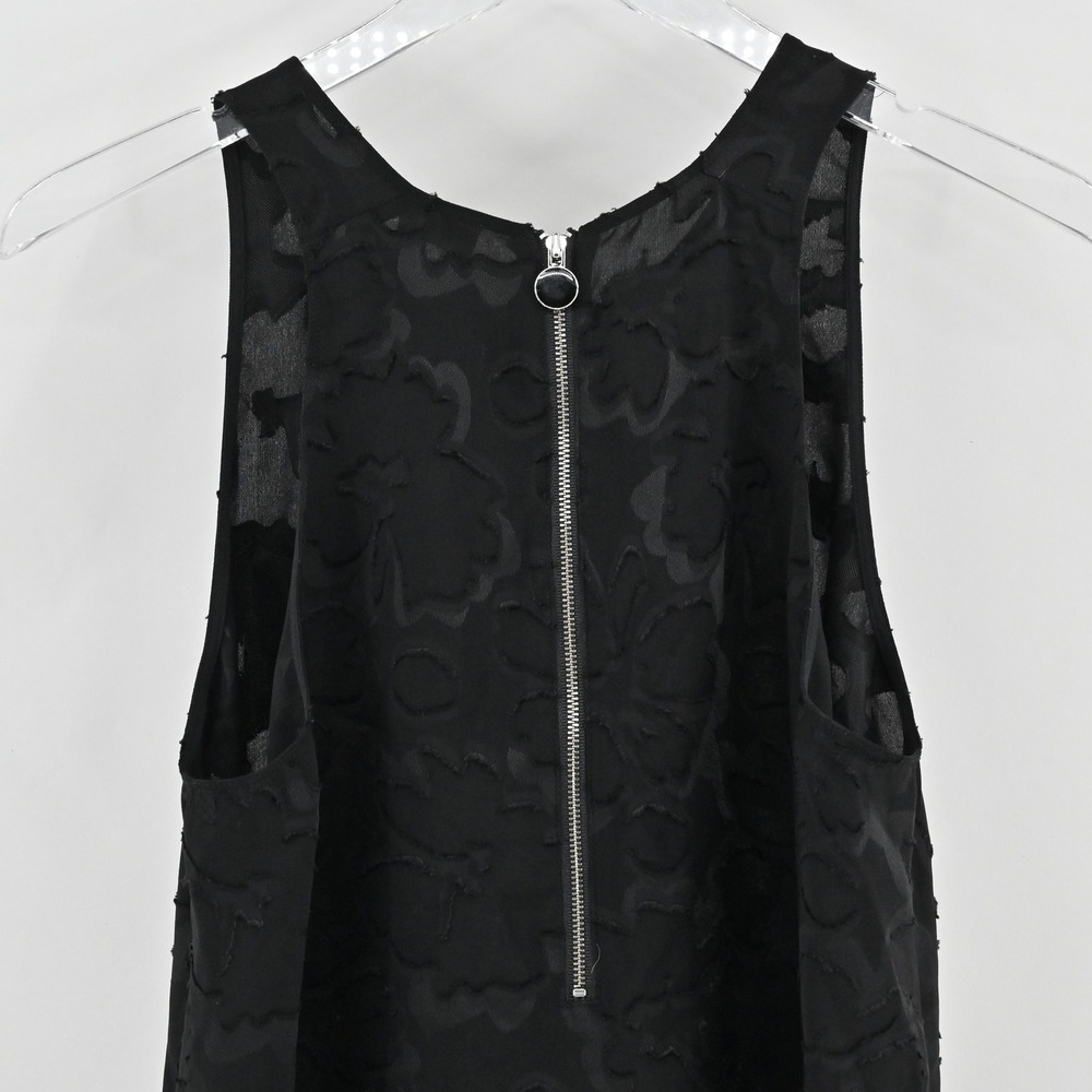 Aritzia Wilfred Womens‎ Silk Textured Top Size M Black Floral Sleeveless Blouse - Picture 10 of 12